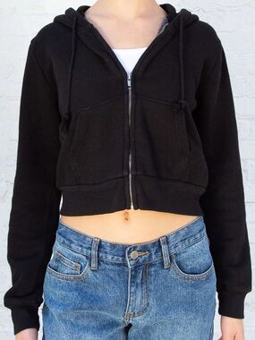 Brandy Melville Crystal Zip-up Hoodie